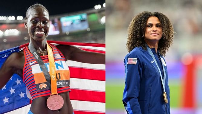 Athing Mu drops two-word reaction as Sydney McLaughlin-Levrone recreates her Olympic look in GST photoshoot
