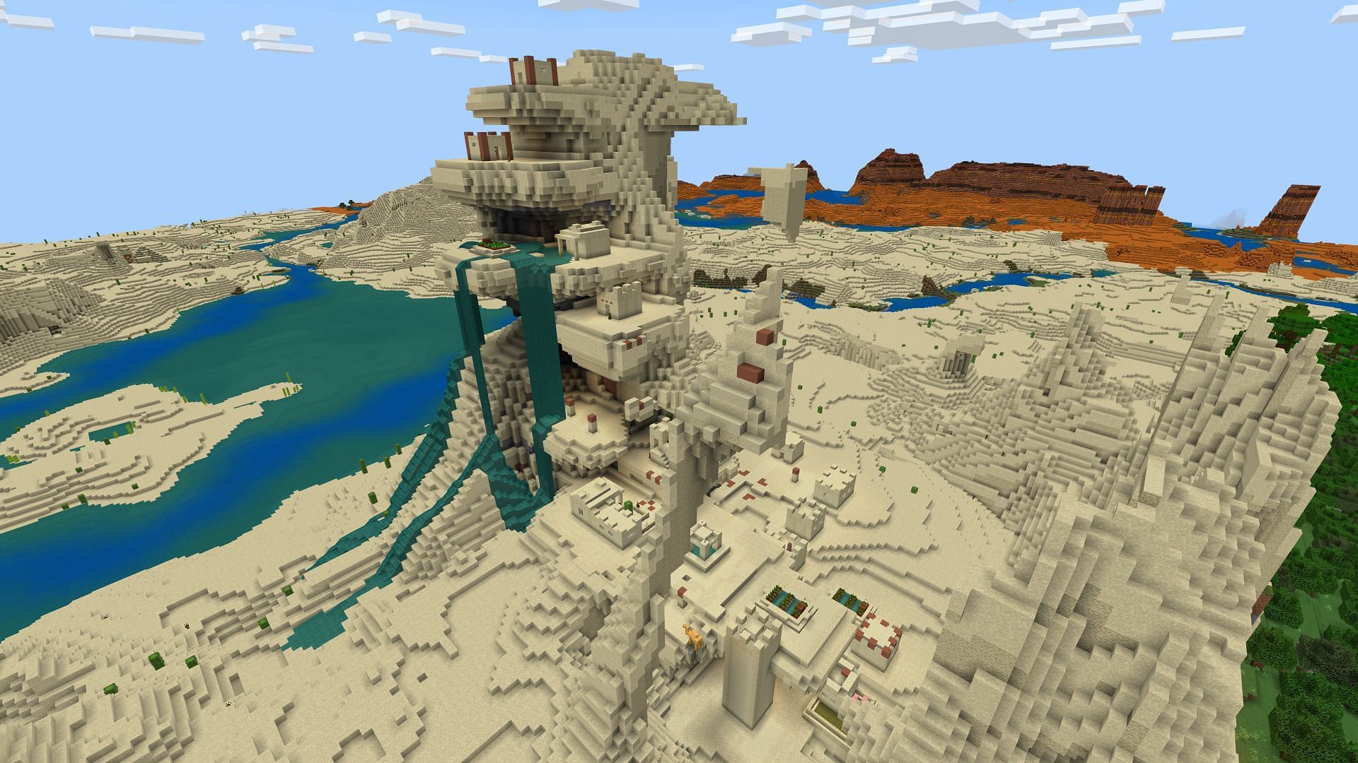 Village with many levels (Image via Mojang)