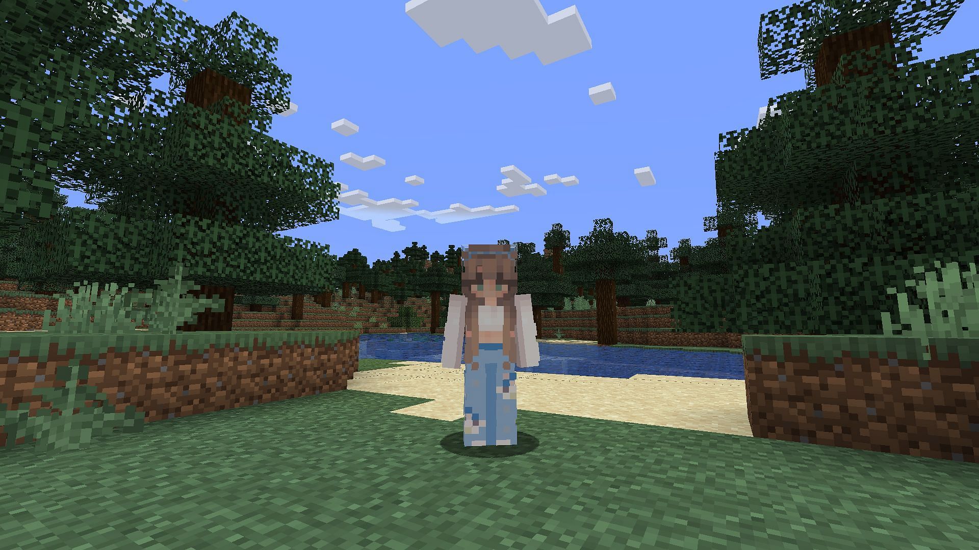 Sport this chill and casual look as you go on your adventures (Image via Mojang Studios)