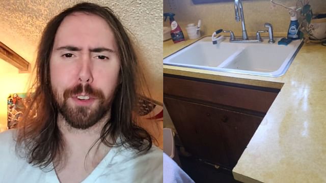 Asmongold shared a photo of his clean kitchen on X (Image via Asmongold/X)