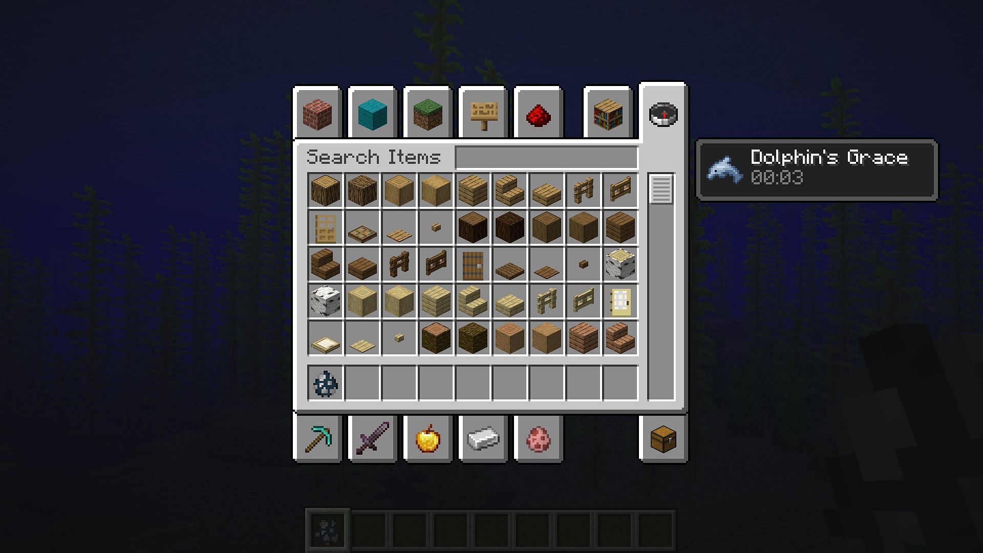 Dolphin&#039;s Grace is a very useful status effect (Image via Mojang Studios)