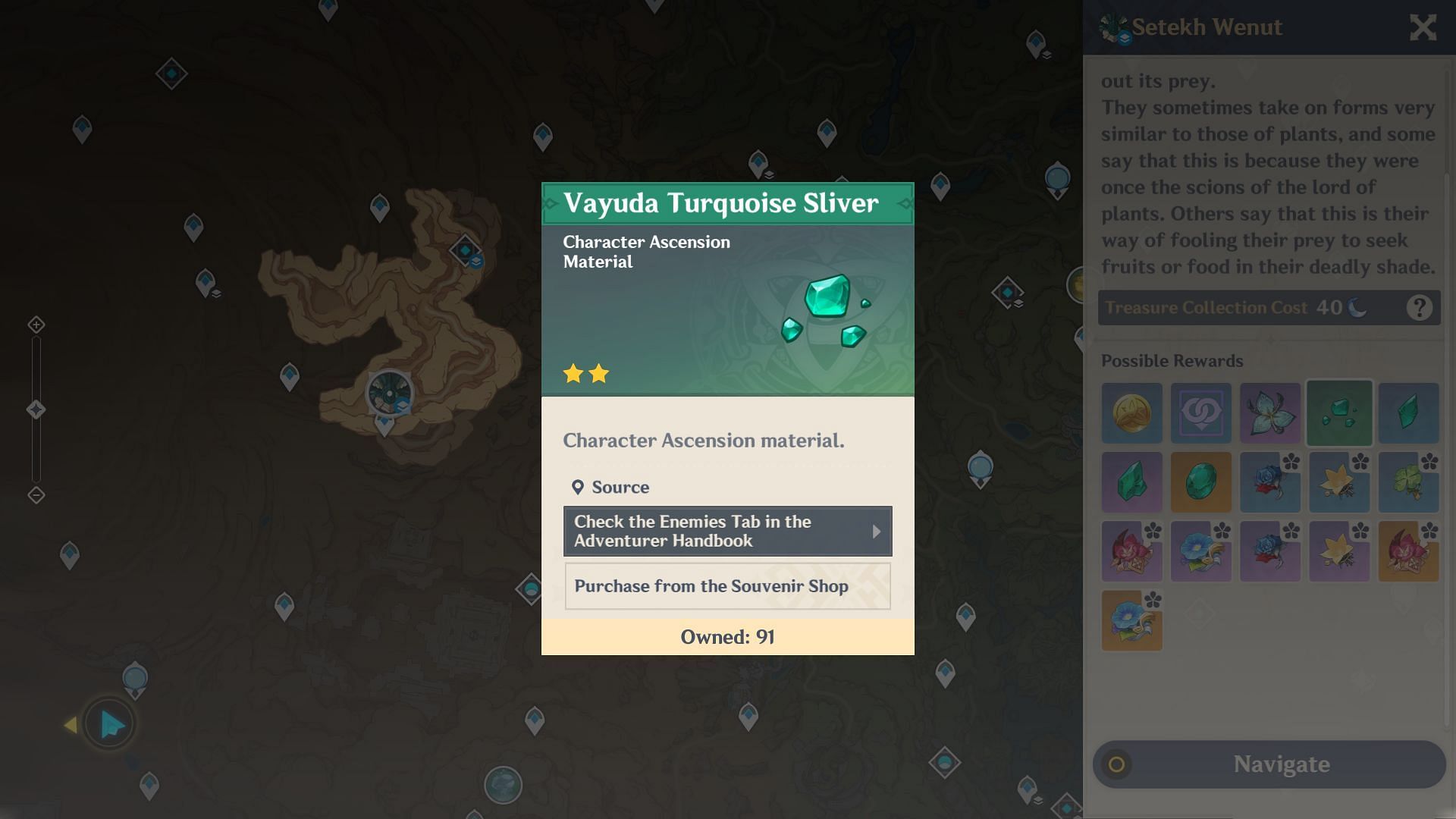 Vayuda Turquoise Sliver is a character ascension material (Image via HoYoverse)