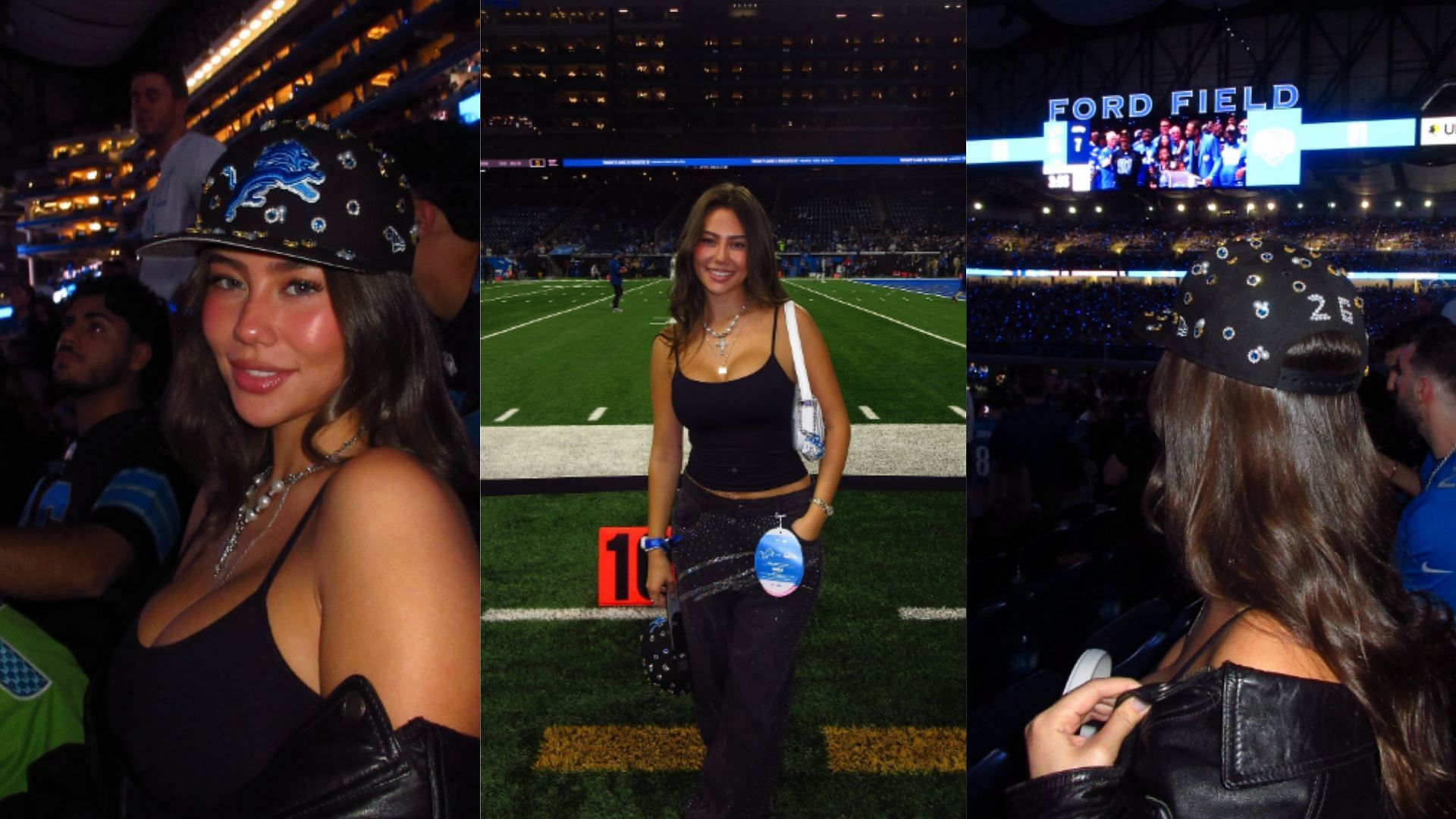 Additional photos from Nicole&#039;s Instagram account of Monday night&#039;s game at Ford Field. (Photos from Instagram)