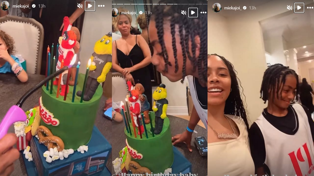 D-Rose ex shares moments from son&#039;s bday celebration on IG story. (Credits: @miekajoi_/Instagram)