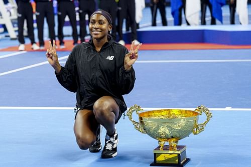 Coco Gauff after winning the 2024 China Open