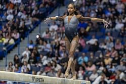 "It's over for all girlies"- Fans react as Shilese Jones displays skill on the uneven bars while aiming comeback after missing out on Paris Olympics