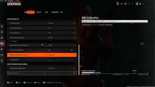 Black Ops 6 display settings (Image via Activision)