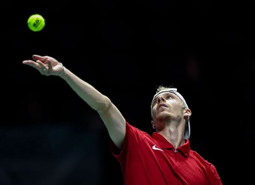 Denis Shapovalov in action for Canada at the 2024 Davis Cup Finals (Picture: Getty)