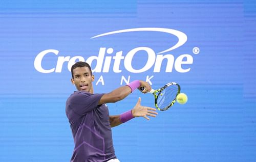 Auger-Aliassime in action at the 2024 Western & Southern Open (Picture: Getty)