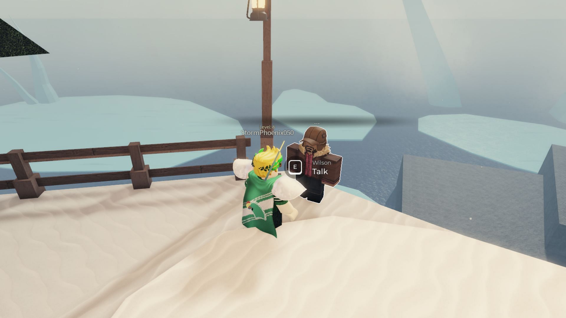 Wilson is on top of the peak (Image via Roblox)