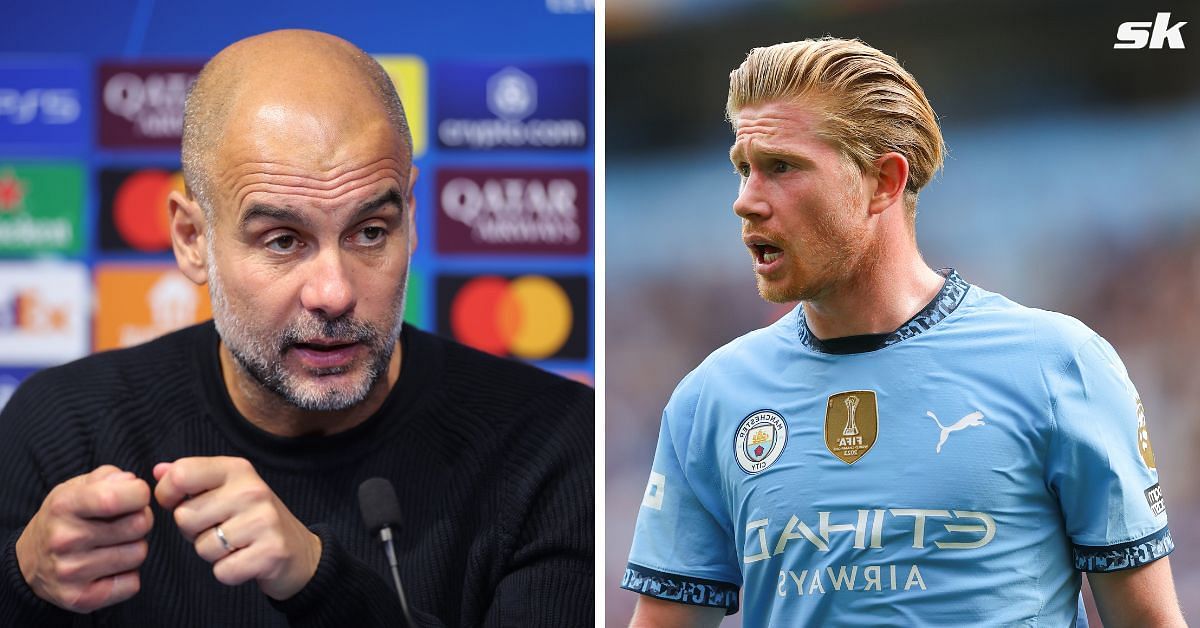  Pep Guardiola (left) and Kevin De Bruyne