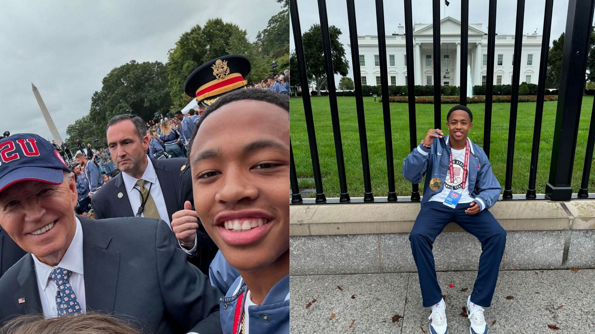 Screengrab of Quincy Wilson&#039;s photos at the White House [Image Source : Quincy Wilson&#039;s Instagram]