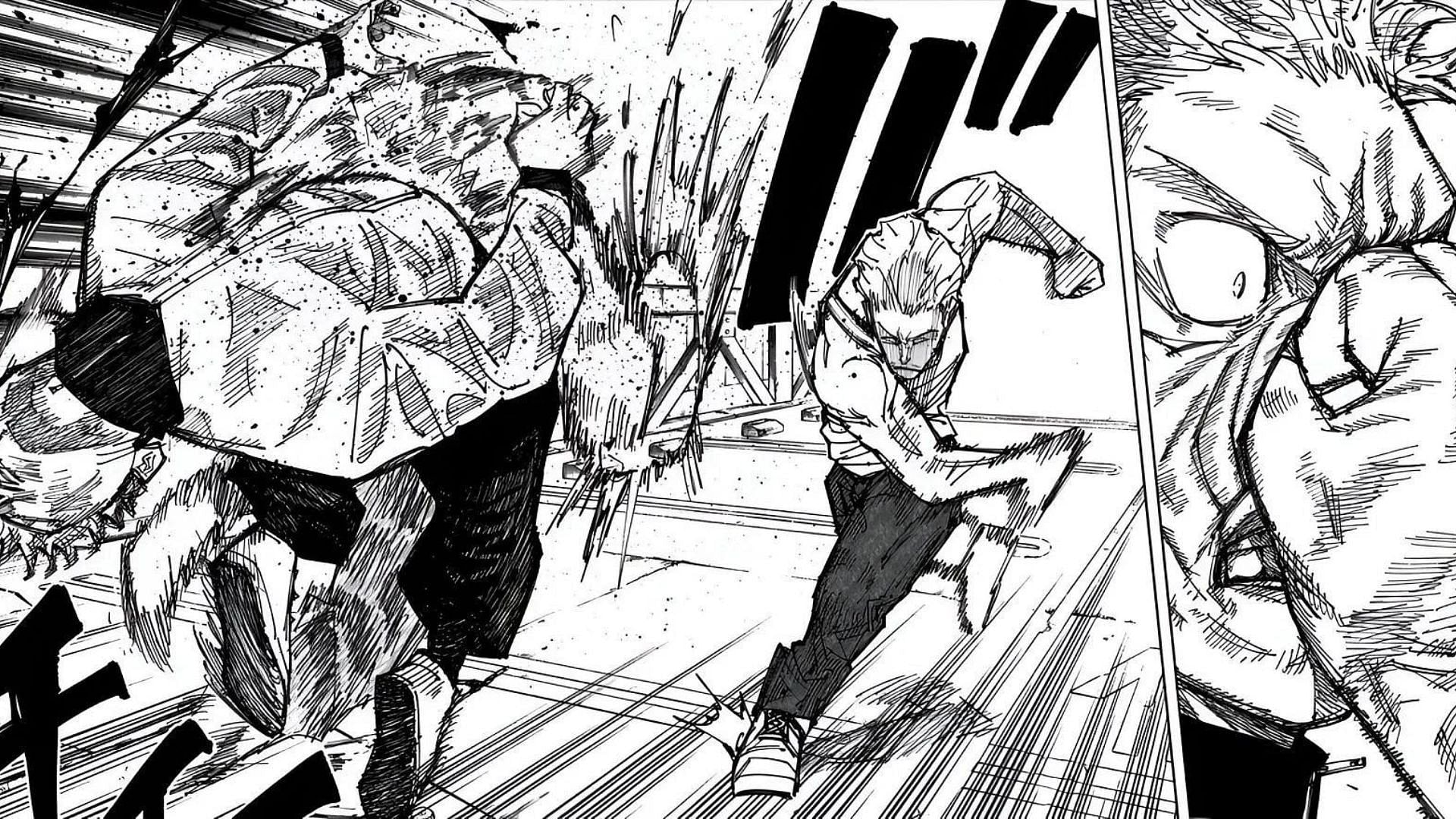 Hakari fighting Yuji as shown in the manga (Image via Shueisha)