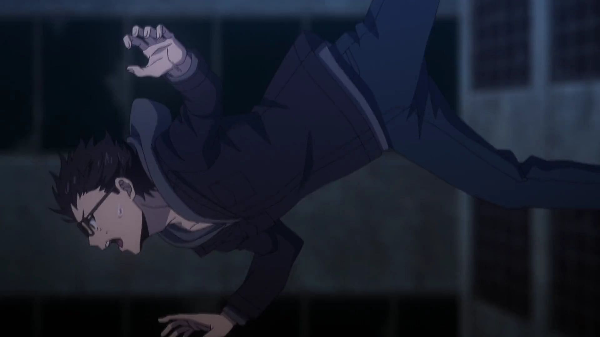 Yukio falling off a building (Image via Studio VOLN)