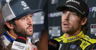 WATCH: When Chase Elliott and Ryan Blaney locked horns and burnt rubber at Las Vegas