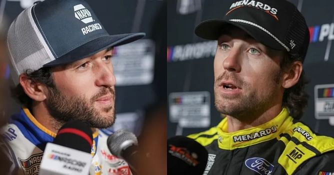 WATCH: When Chase Elliott and Ryan Blaney locked horns and burnt rubber at Las Vegas