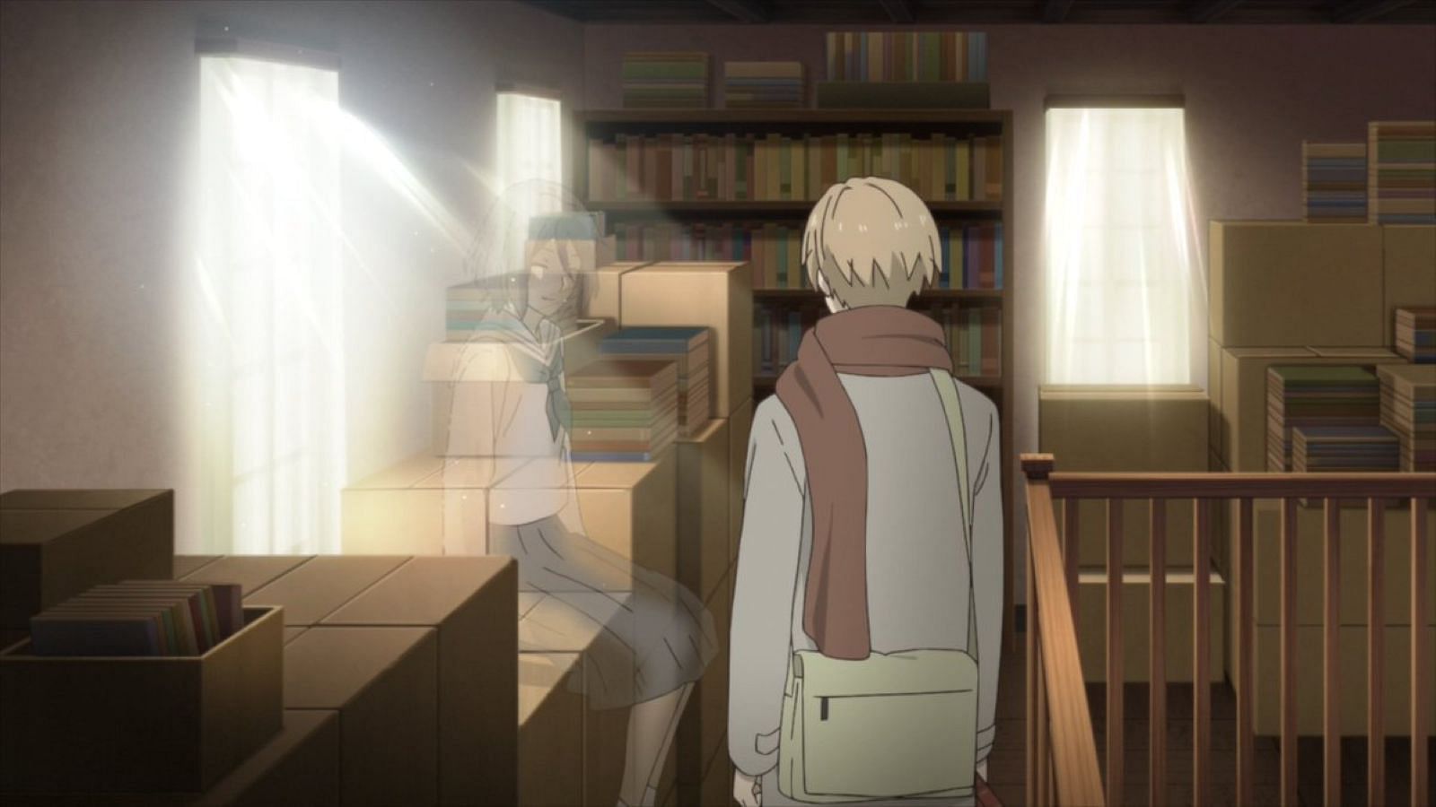 Natsume and the library Yokai as seen in the anime (Image via Shuka)