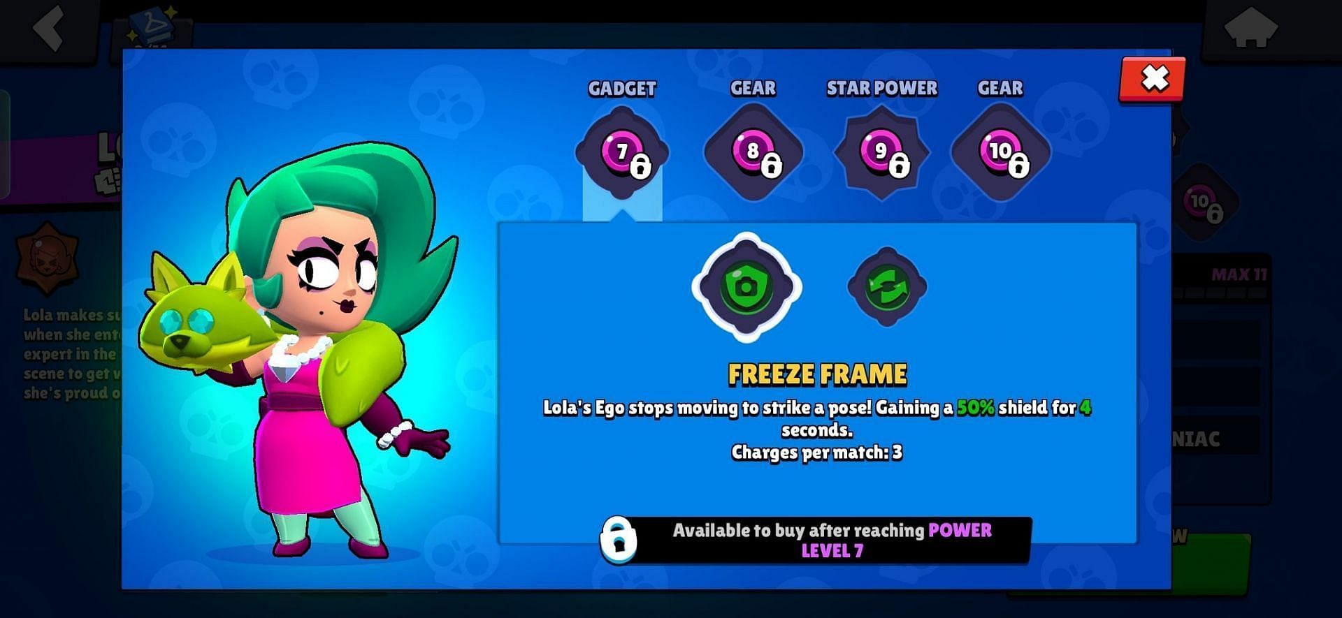 Timing of this Gadget can help Lola avoid critical knockouts while applying pressure or forcing the opponent to backpedal or change position (Image via Supercell)