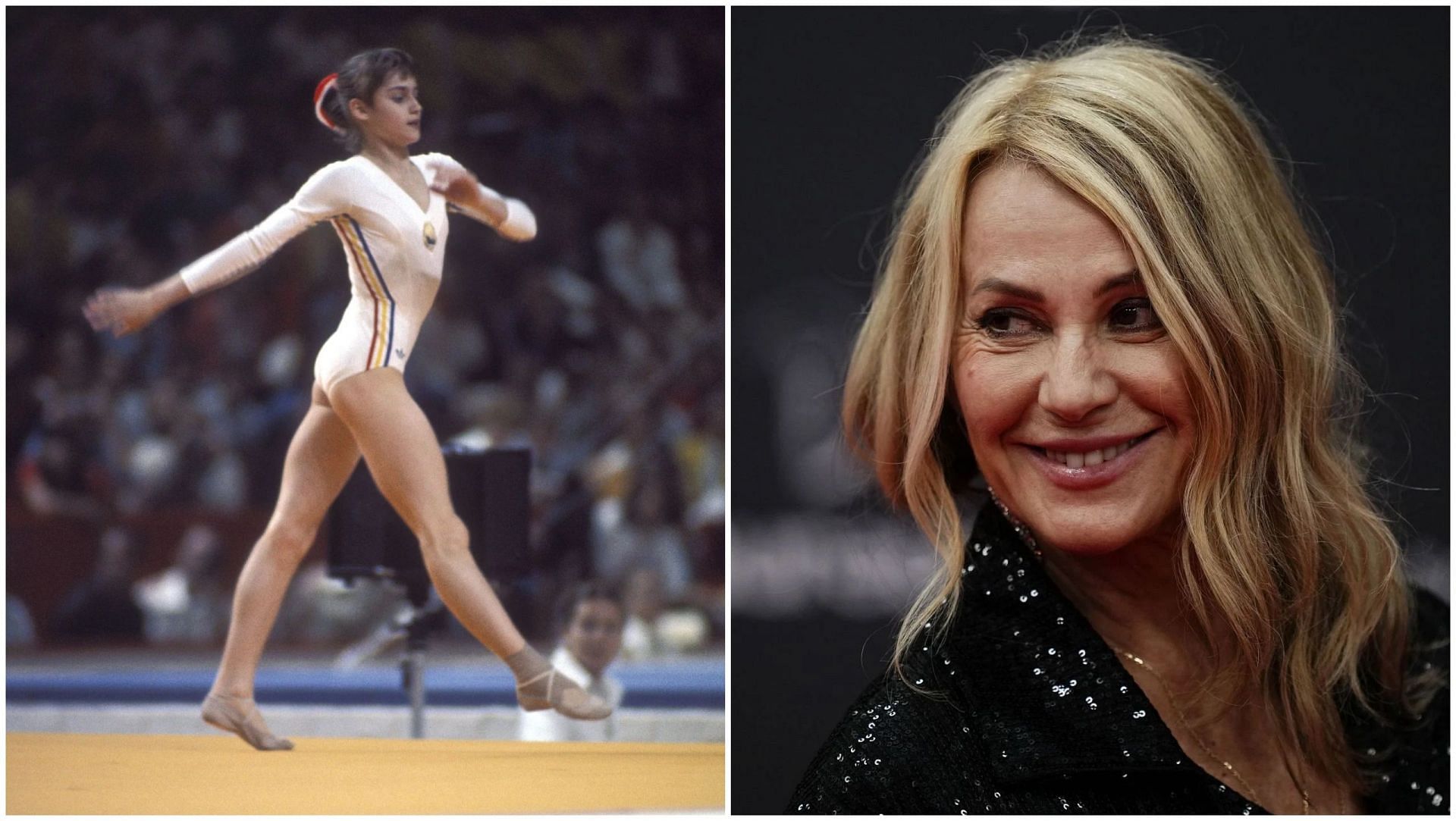 Nadia Comaneci on the balance beam