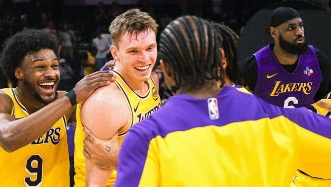LeBron James reacts in 4 words after rookie Dalton Knecht sizzles in Lakers' OT thriller vs. Suns
