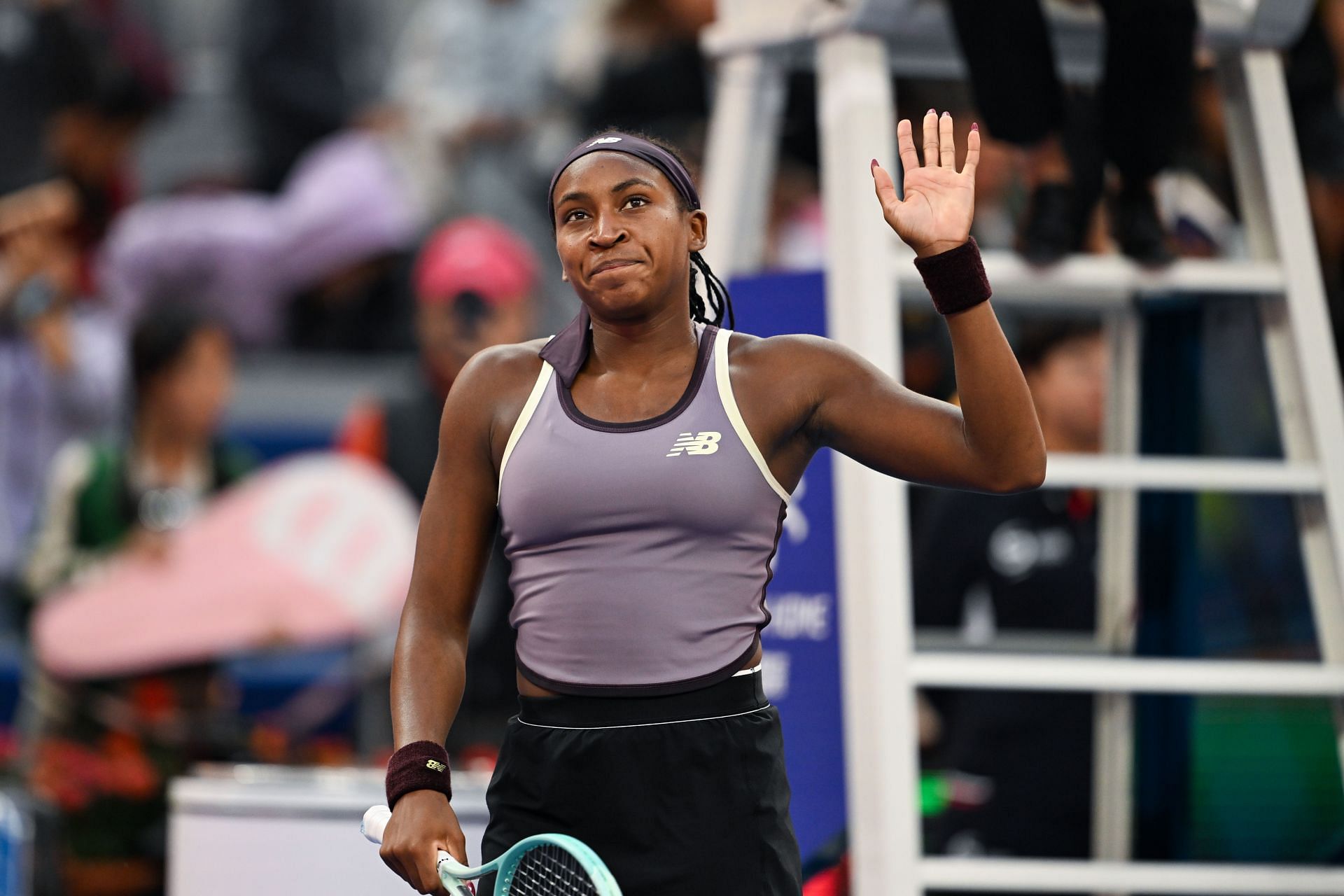 Coco Gauff in action at the 2024 China Open (Picture: Getty)