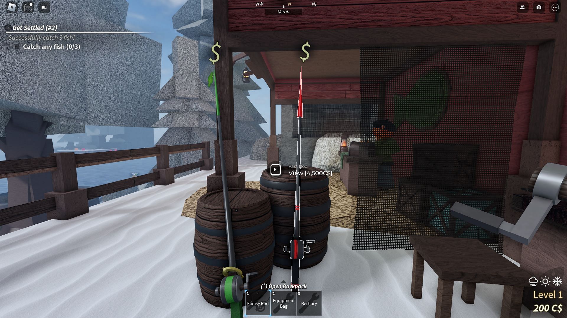 There are various fishing rods in the game but Fungal is one of the best (Image via Roblox)