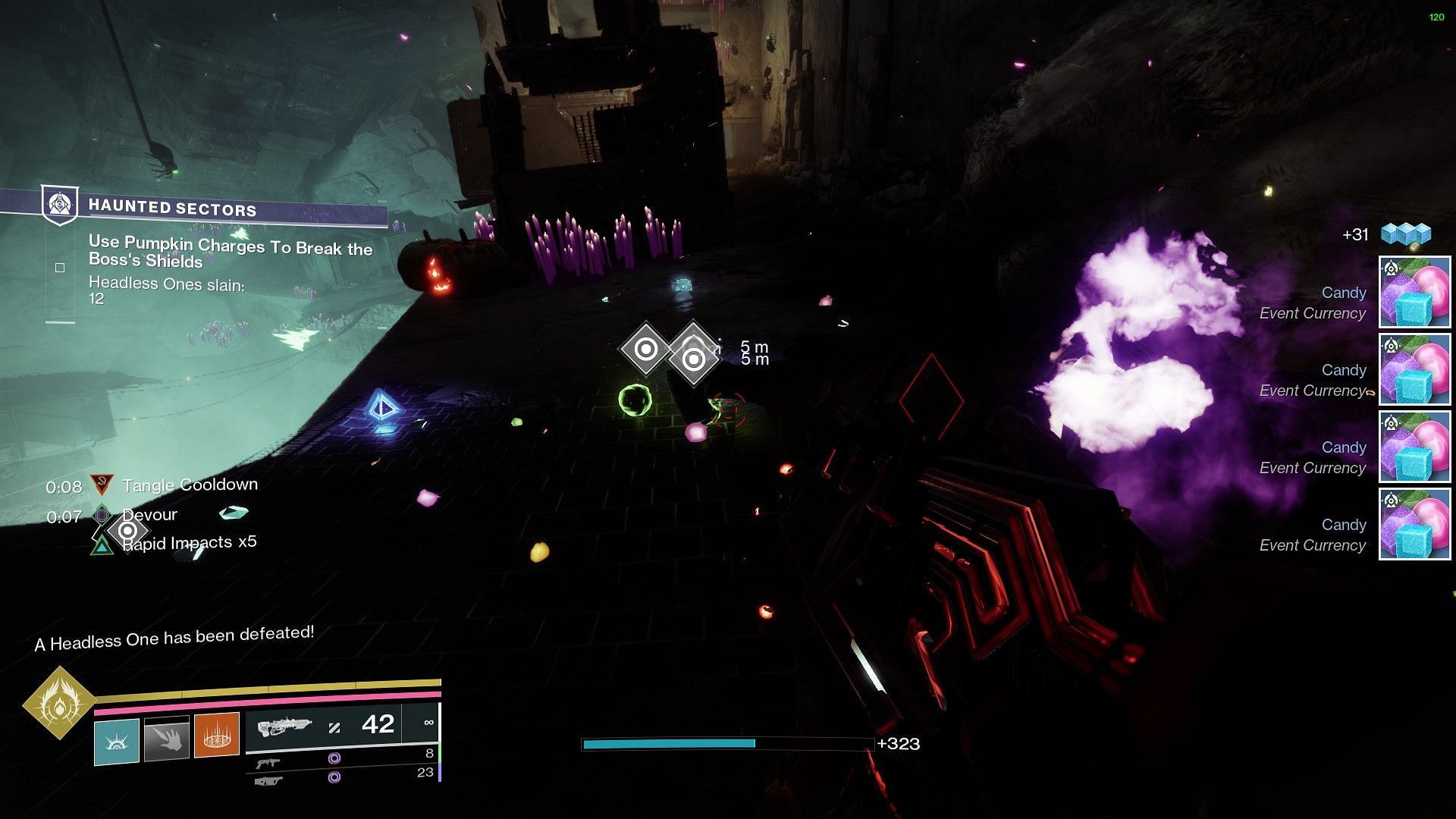 Pumpkin to throw at the invulnerable boss (Image via Bungie)