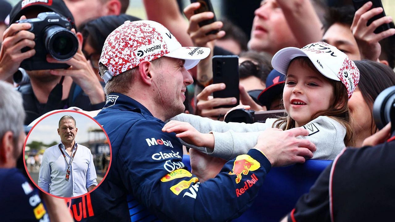 Max Verstappen and Penelope Piquet (foreground) and Jos Verstappen (circle). Credit: Getty Images.