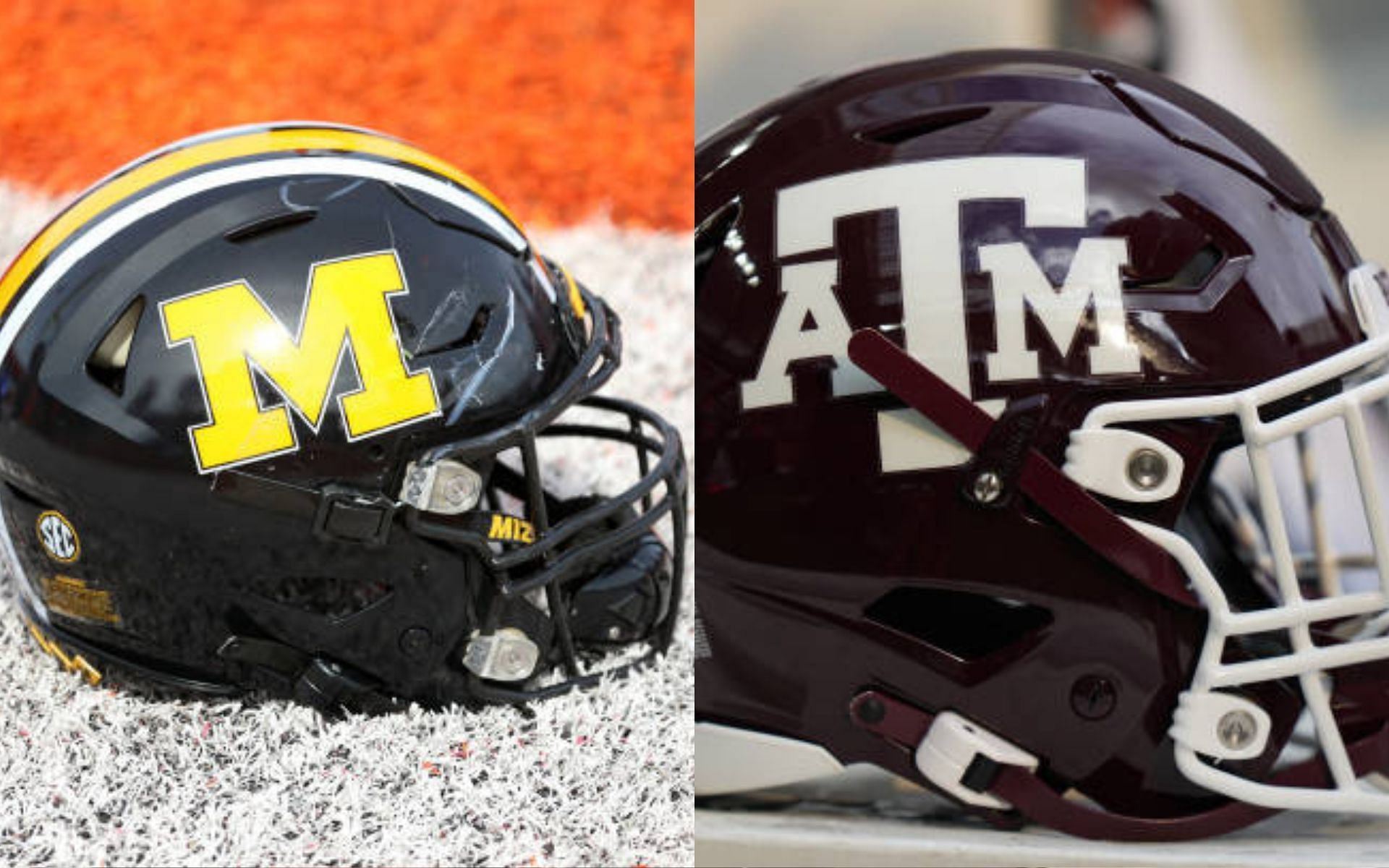 Missouri Tigers (left); Texas A&amp;M Aggies (right)