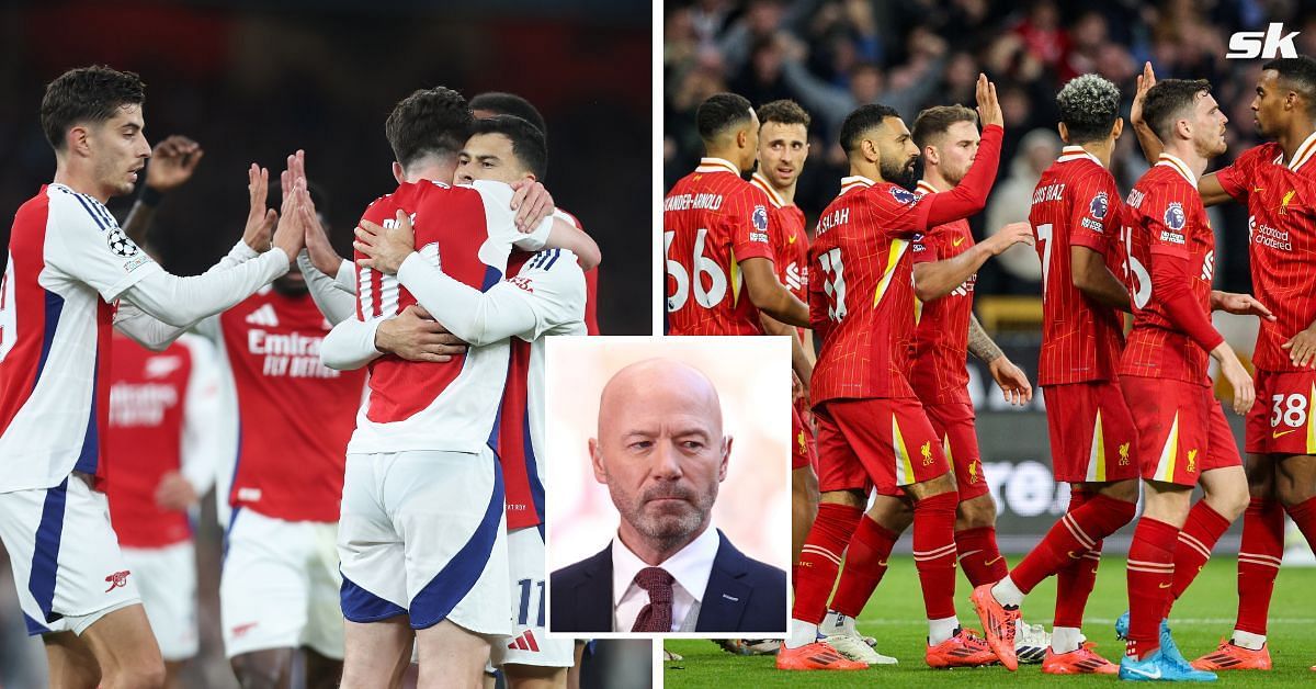 Arsenal team (left) and Liverpool team