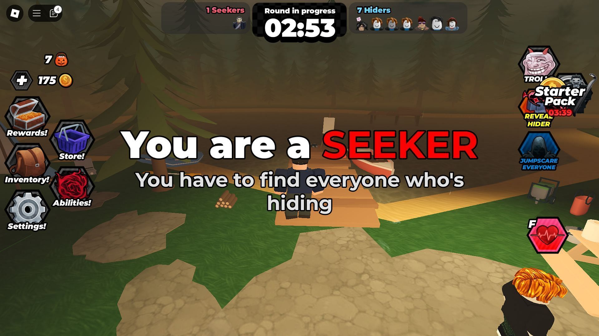 Find every Hider to win the match as a Seeker (Image via Roblox)