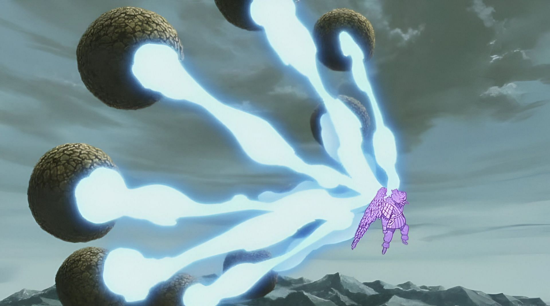 Sasuke channeling the tailed beasts&#039; chakra through his Susanoo (Image via Studio Pierrot)