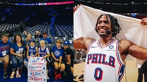 Watch: Tyrese Maxey shares wholesome moment with young 76ers fan who beat brain cancer