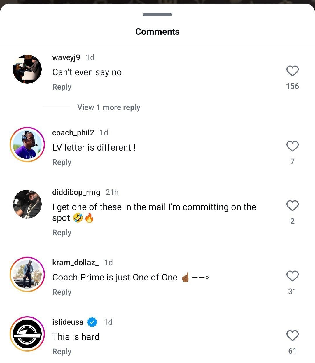 Overtime SZN&#039;s IG comments