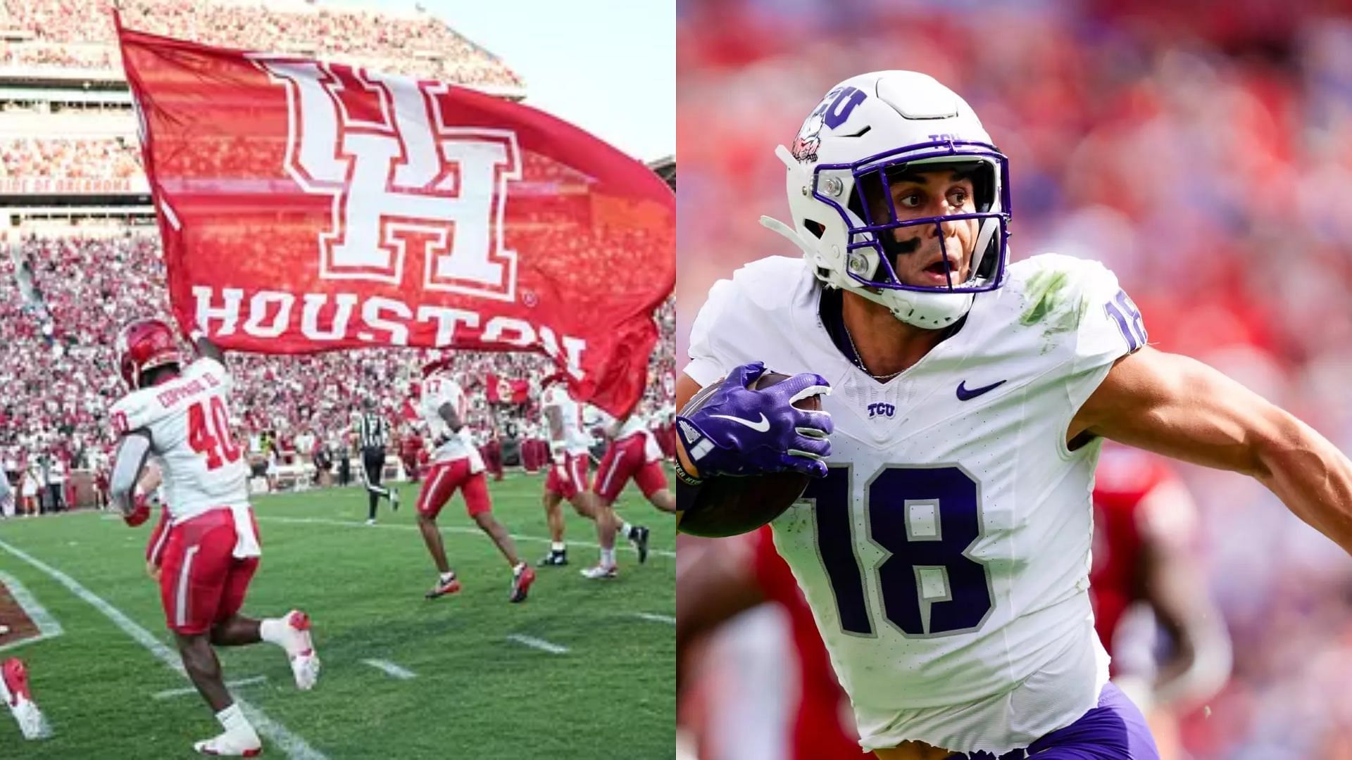 Images courtesy of Houston &amp; TCU Athletics