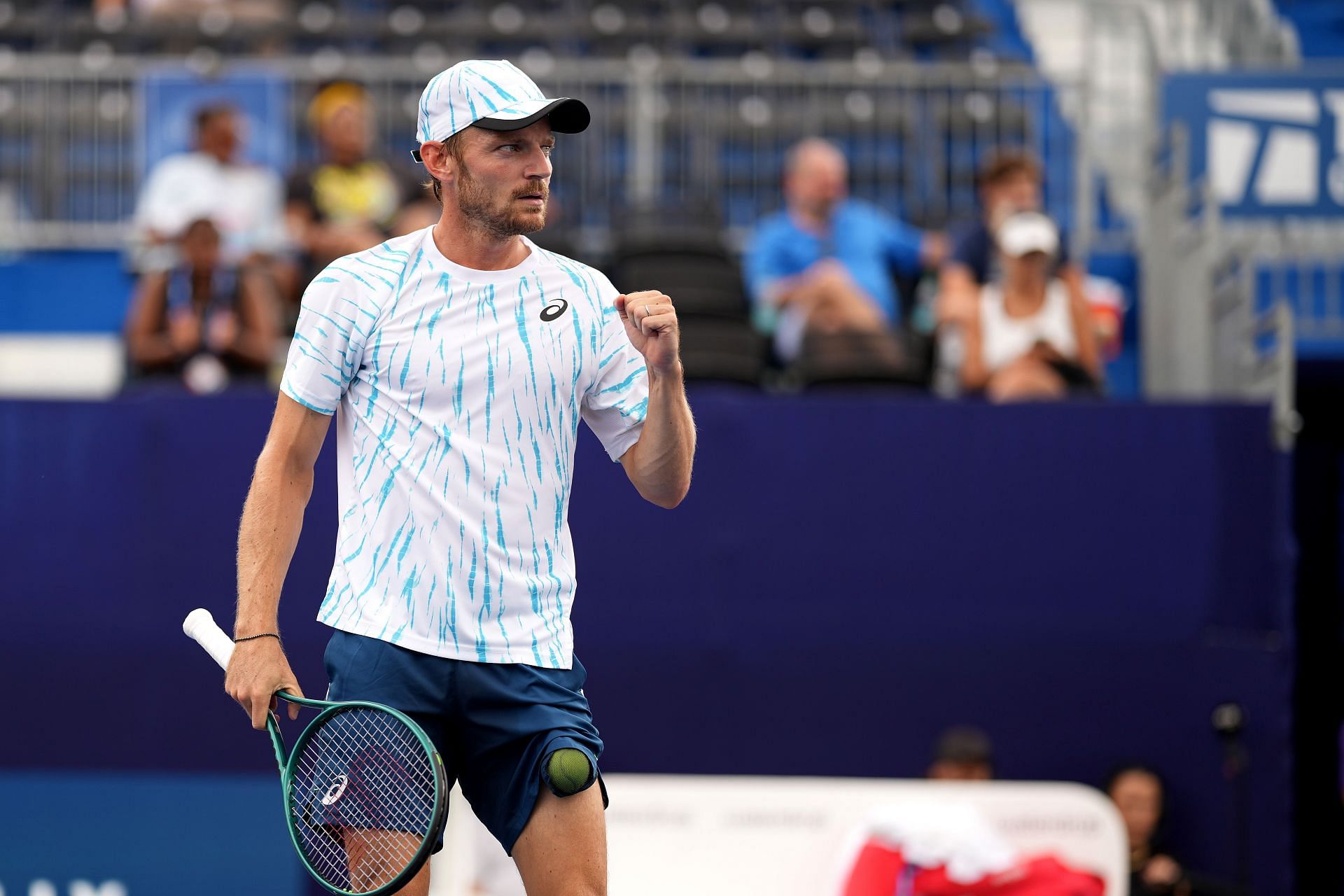 Belgian veteran David Goffin (pictured) will take on Taylor Fritz for a spot in the semifinals (Picture: Getty)