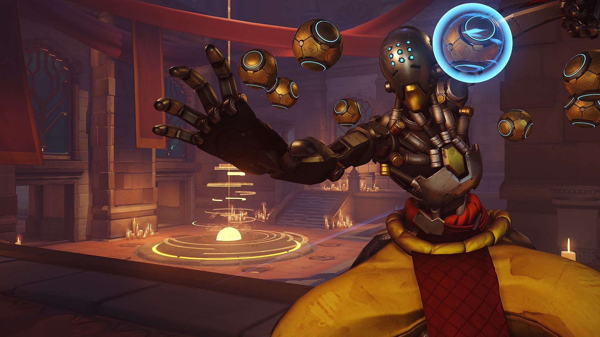 Zenyatta, an omnic monk from Nepal (Image via Blizzard)