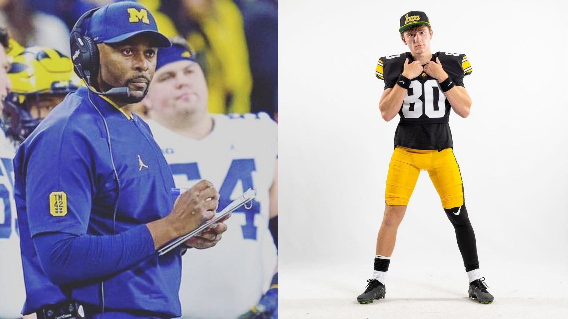 Scott Starzyk and Sherrone Moore (Images via Instagram/Scott Starzyk and Sherrone Moore)