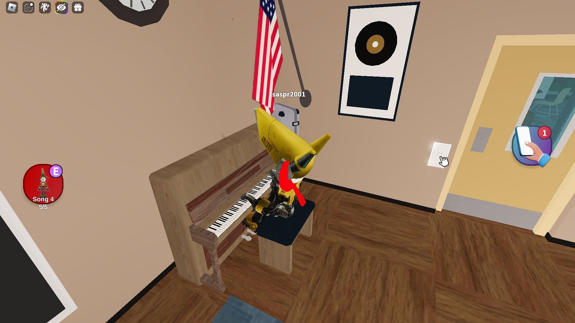 New Piano animations in update 30 (Image via Roblox)