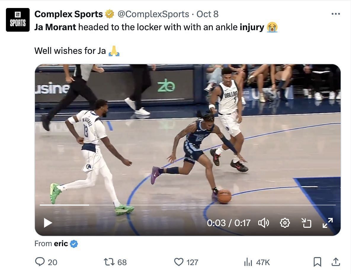 Ja Morant&#039;s ankle injury