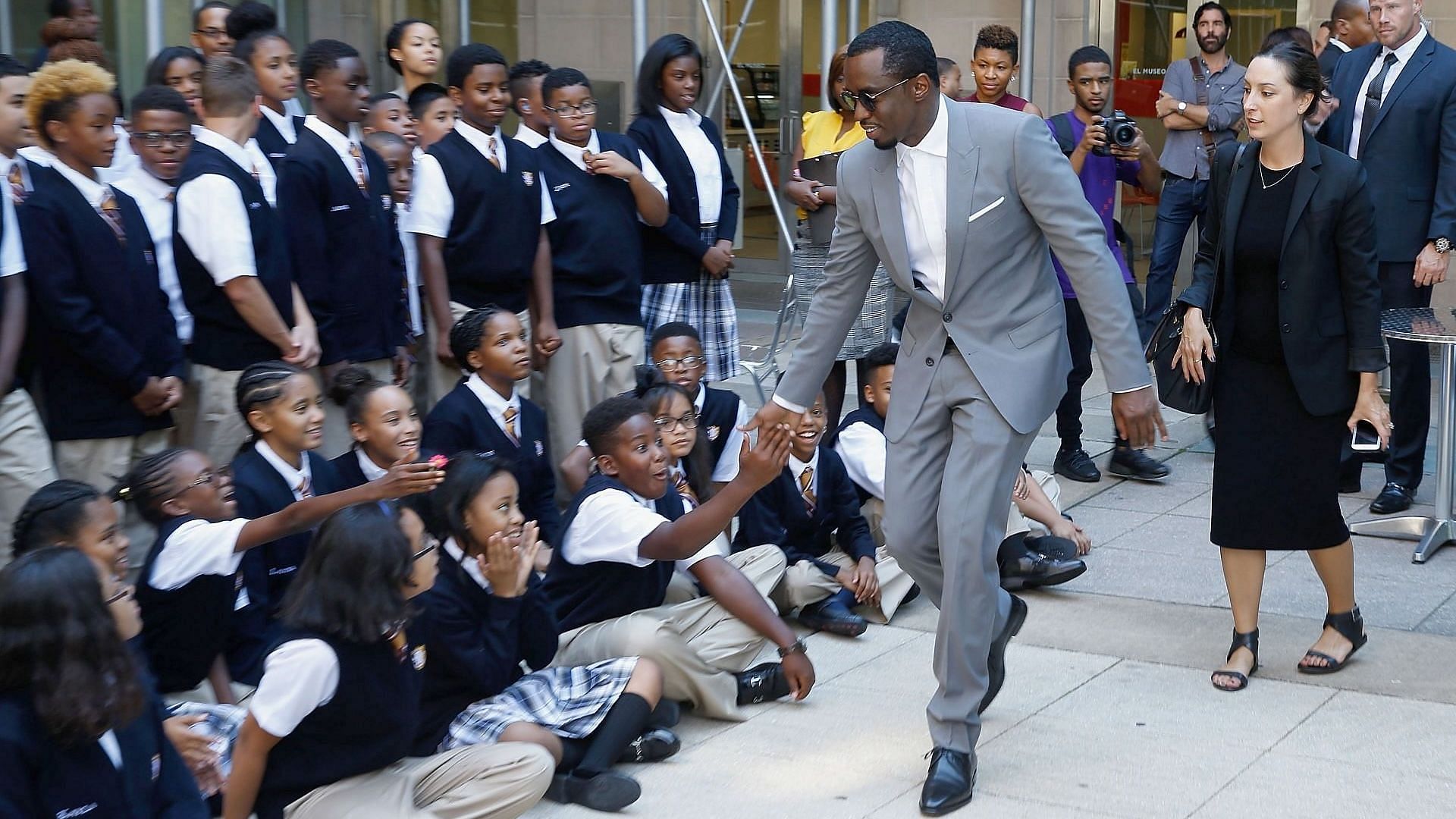 Sean &quot;Diddy&quot; Combs attends his Charter School opening at Capital Preparatory Harlem Charter School on August 29, 2016, in New York City (Image via Getty/John Lamparski)