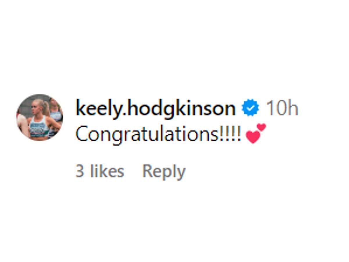 Hodgkinson&#039;s Instagram comment