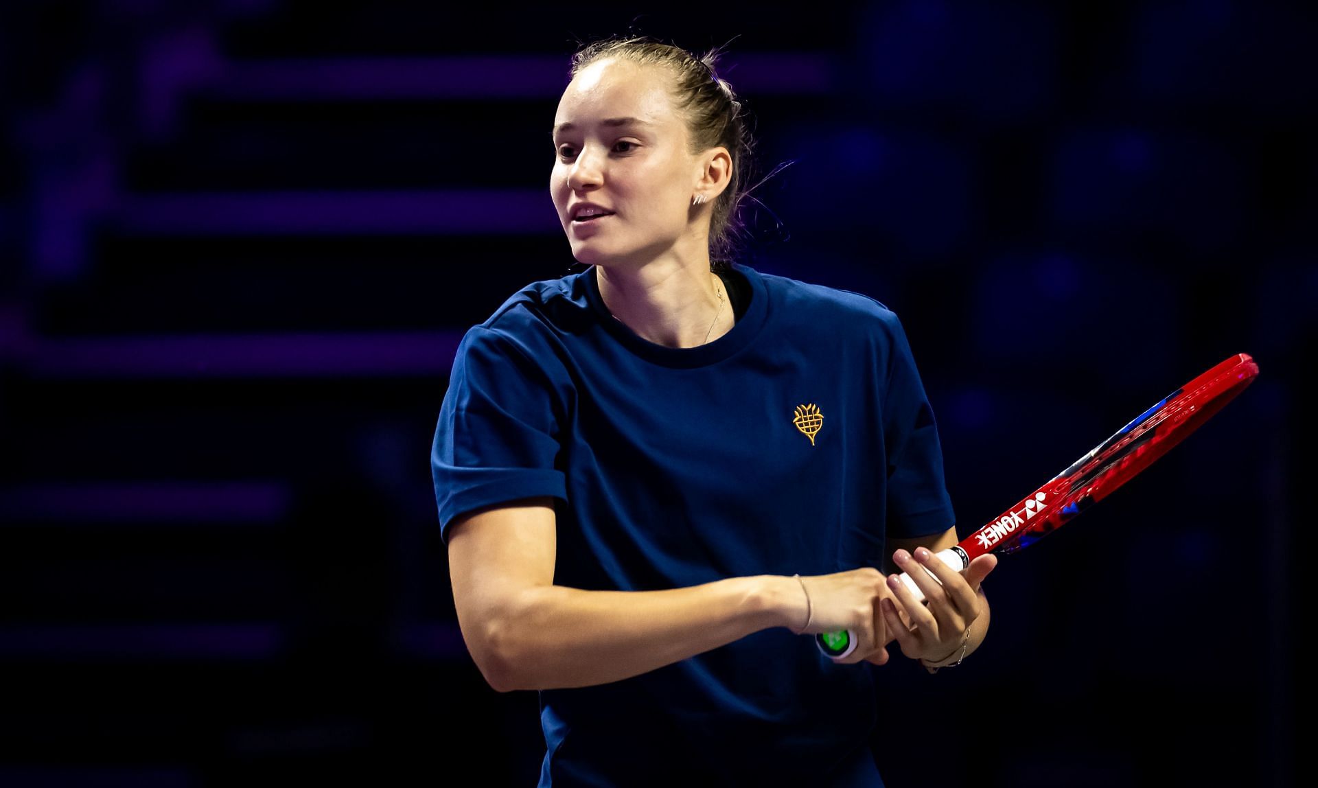 Rybakina practices ahead of the 2024 WTA Finals (Picture: Getty)