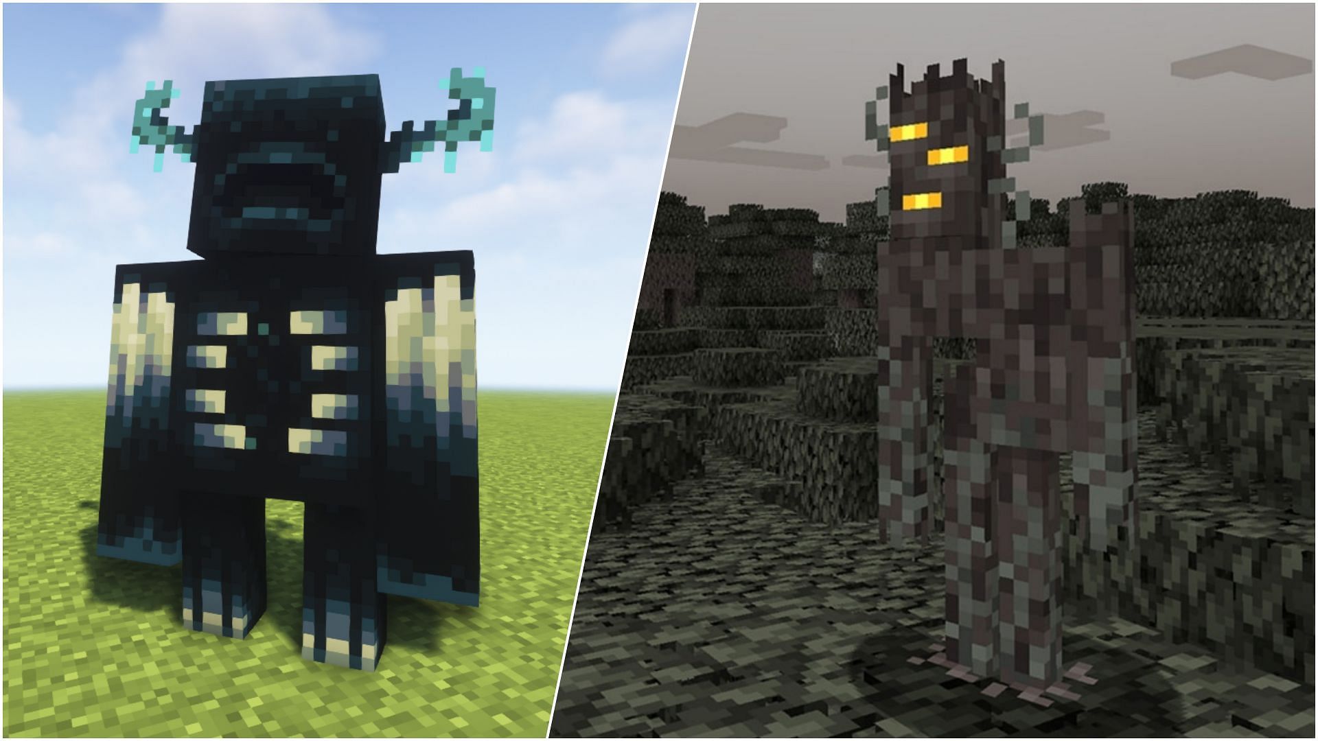 Warden and Creaking are two of the scariest mobs (Image via Mojang Studios)