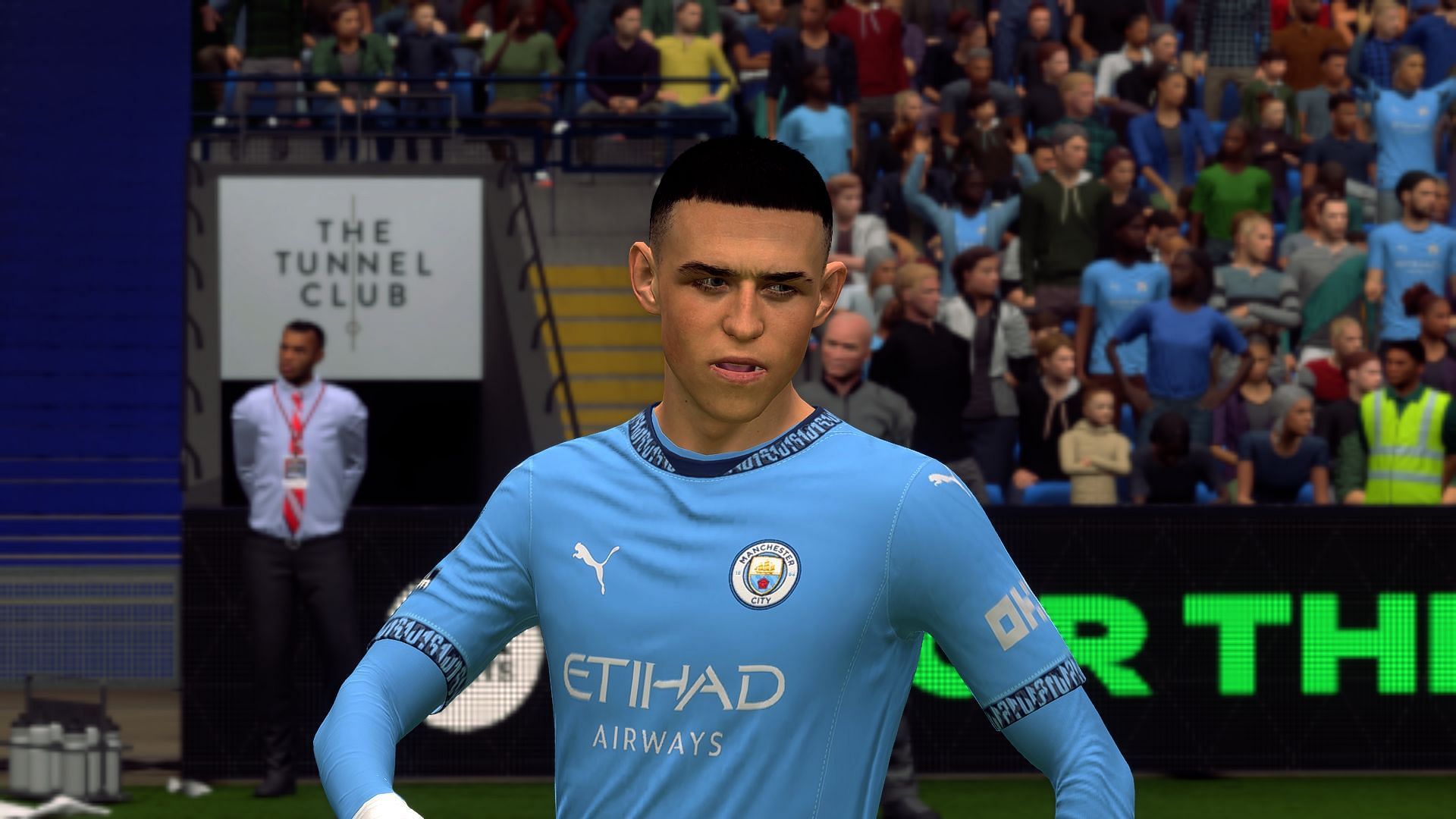 Foden in Manchester City&#039;s home kit (Image via EA Sports)