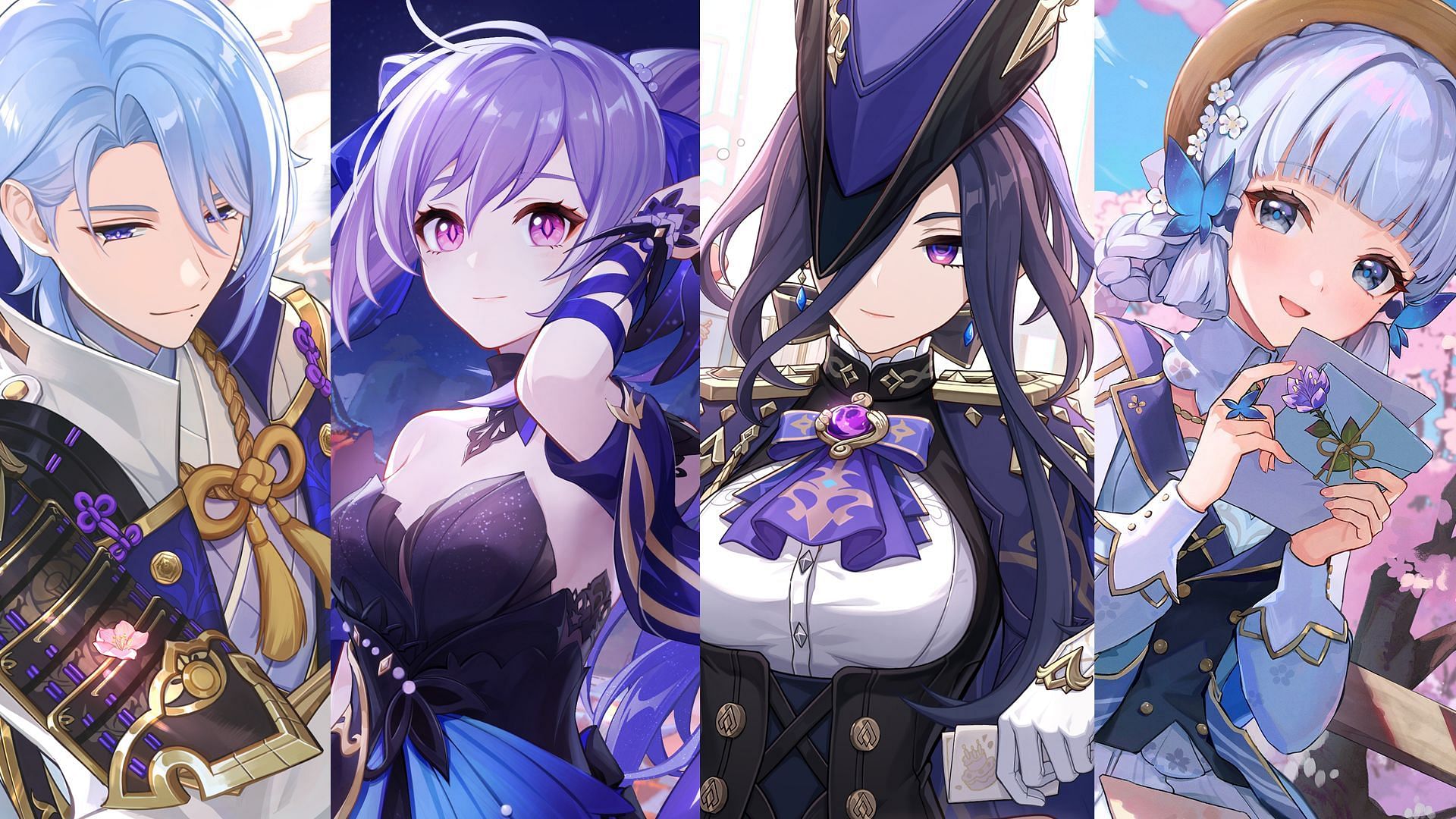 Ayato, Keqing, Clorinde, and Ayaka in Genshin Impact (Image via HoYoverse)