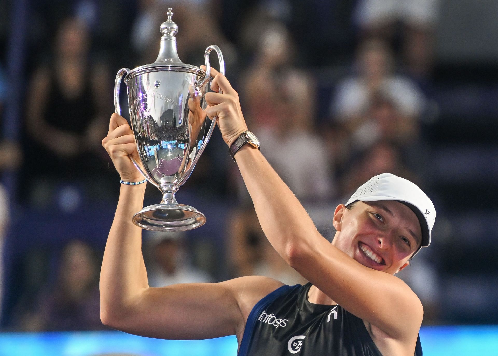 Iga Swiatek pictured at the 2023 WTA Finals (Source: Getty)