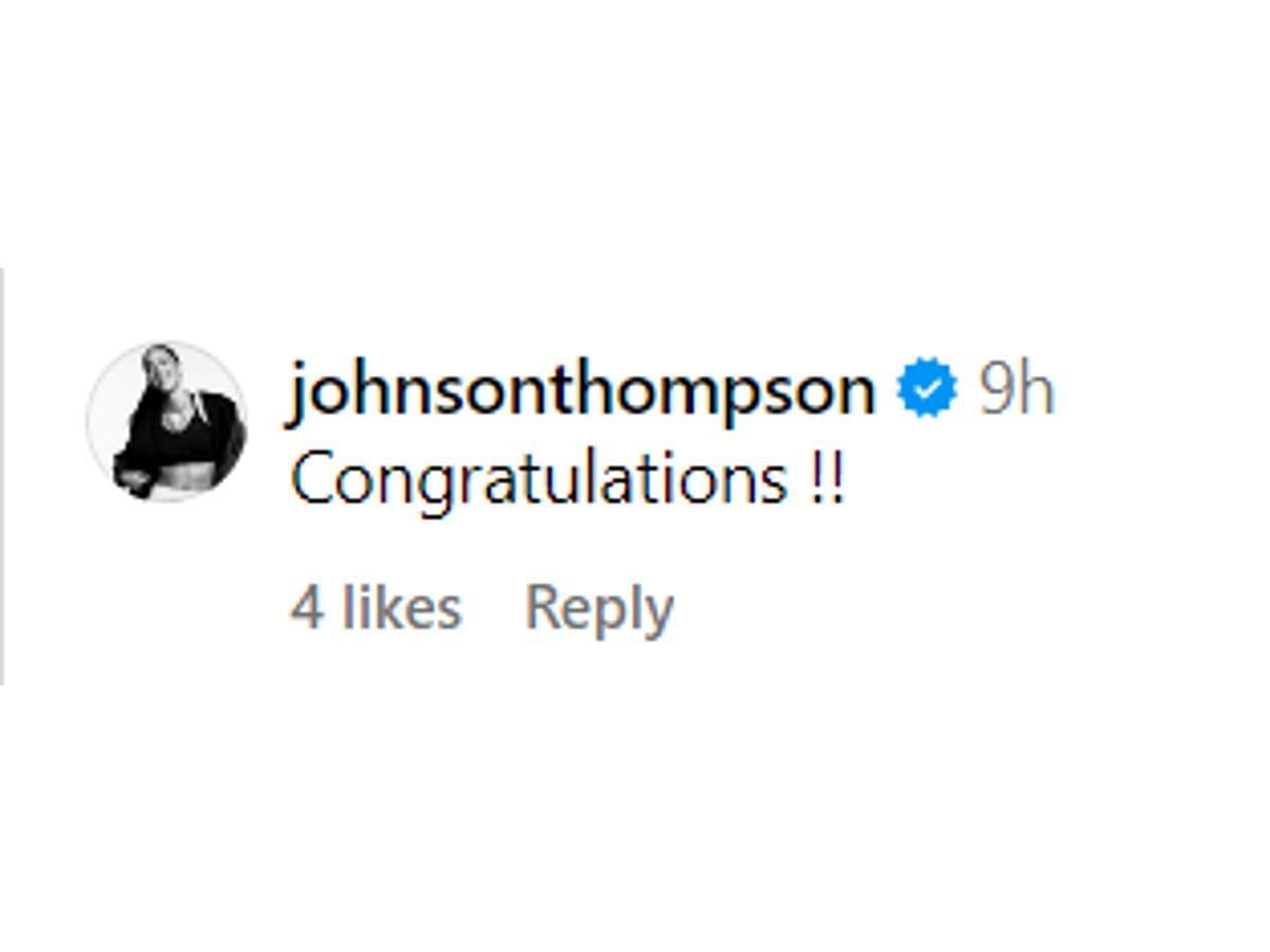 Katarina Johnson&#039;s comment