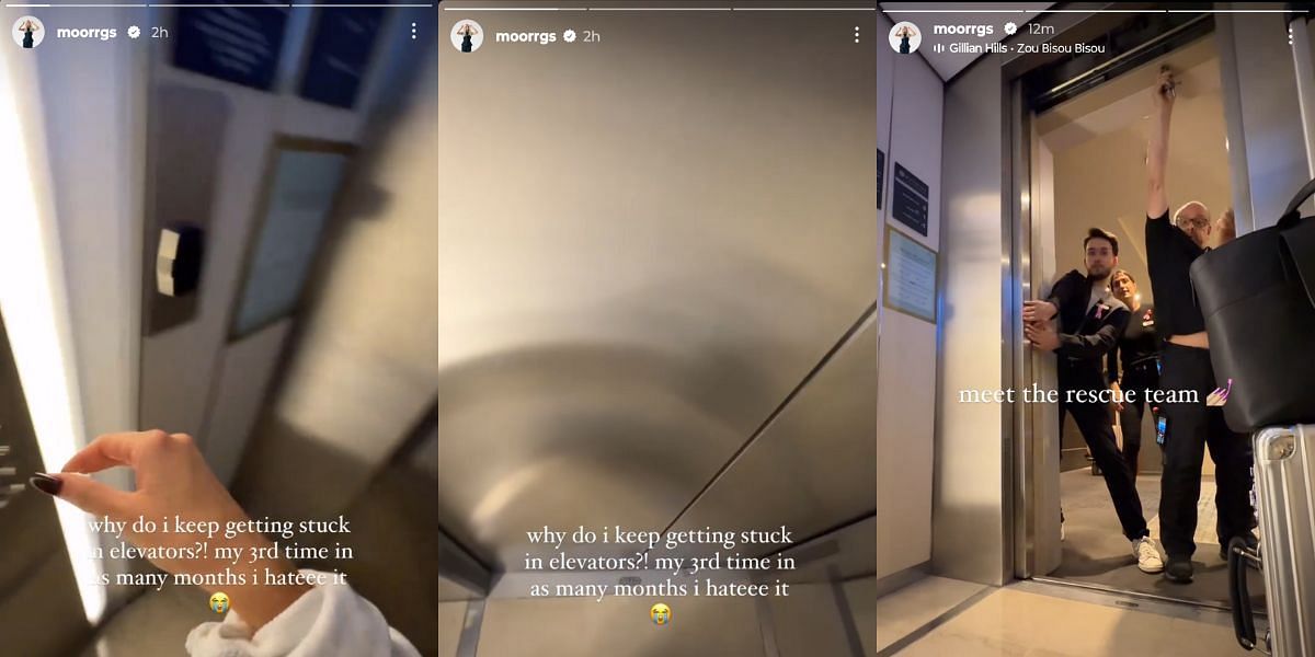 Screenshots from Taylor Fritz&#039;s girlfriend Morgan Riddle&#039;s Instagram stories | Instagram@moorrgs