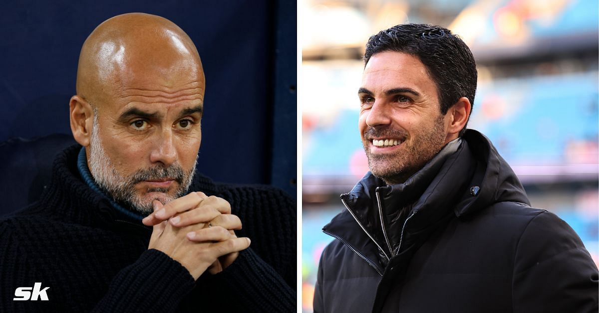 Pep Guardiola (left) and Mikel Arteta